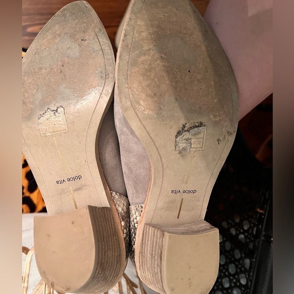 DOLCE VITA  Snake and Suede Booties - Picture 6 of 7